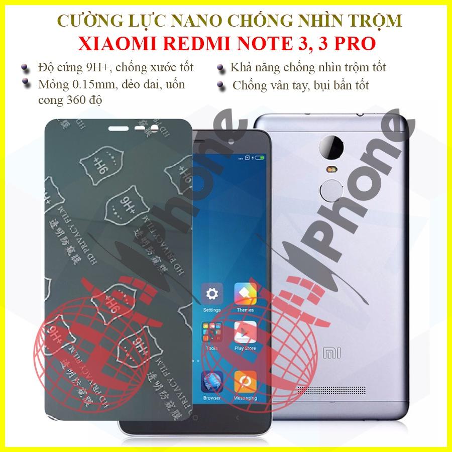 Dán chống nhìn trộm dành cho Xiaomi Redmi Note 3, Note 3 Pro - Dán cường lực dẻo nano 9H+