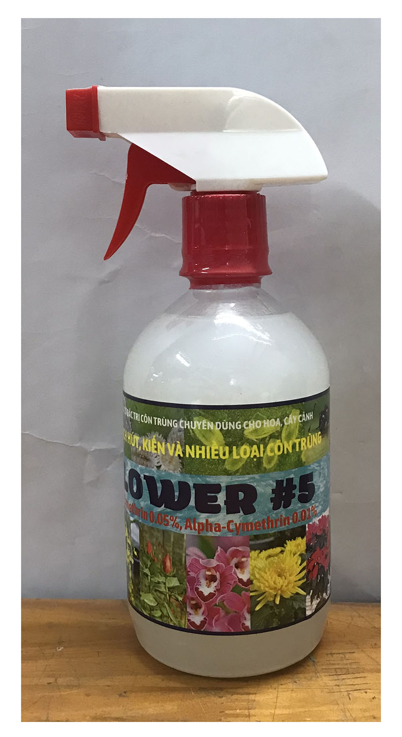 Chế phẩm hữu cơ đặc côn trùng chuyên dùng cho hoa, cây cảnh FLOWER 5, Thể tích: 500ml
