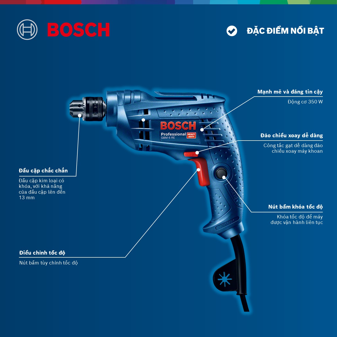 Máy khoan Bosch GBM 6 RE