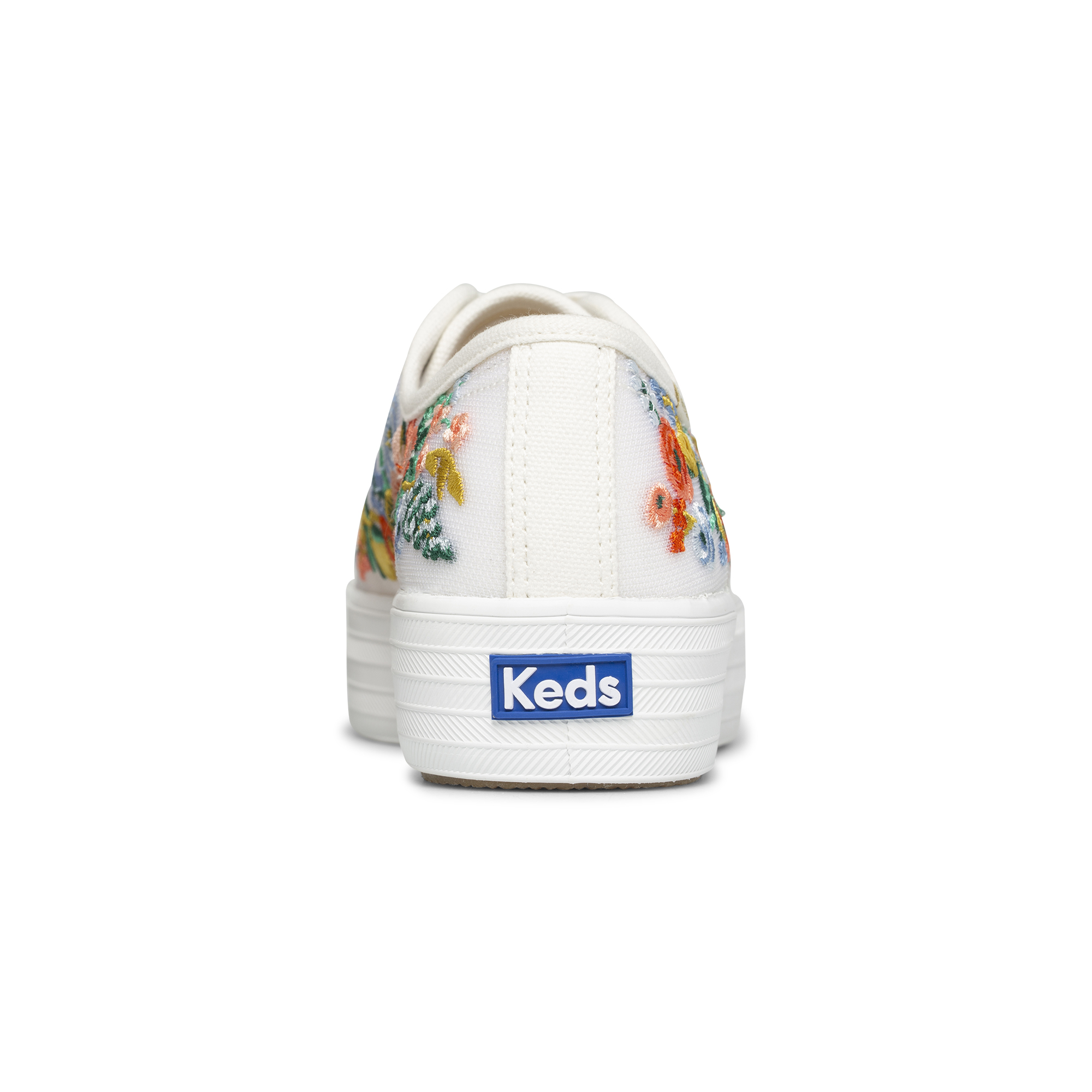 Giày Thể Thao Keds Nữ Rifle Paper- Triple Kick Citrus Garden Party Canvas White- KD066088