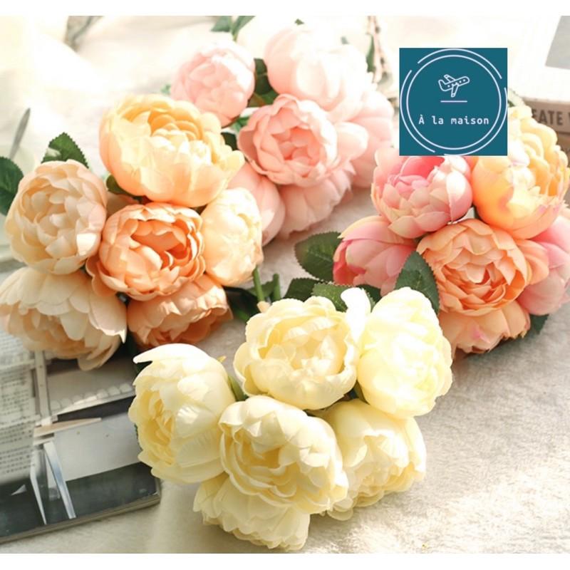Bó 6 cành hoa mẫu đơn búp 27cm đẹp mềm mại sang trọng