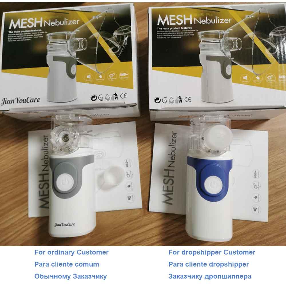 Mini Cầm Tay Di Động Hít Máy Xông Khí Dung Lưới Atomizer Im Lặng Inalador Usb Autoclean Nebulizador Trưởng Thành Automizer Đế Hít Dành Cho Trẻ Em