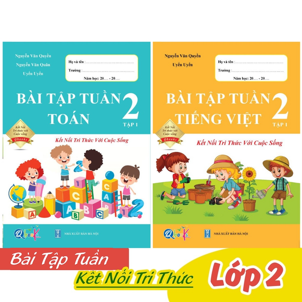 Sách - Combo Bài Tập Tuần Toán và Tiếng Việt 2 - Kết Nối Tri Thức Với Cuộc Sống - Tập 1