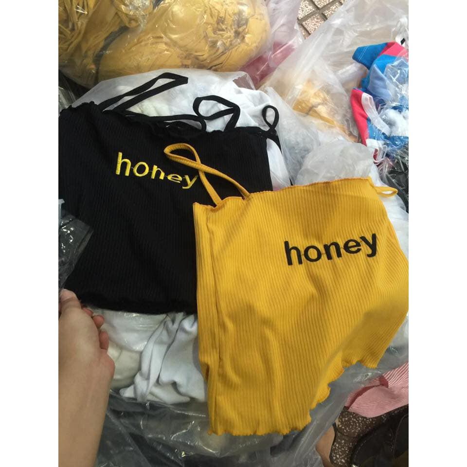Áo 2 dây thêu Honey cực xinh(kèm ảnh thật