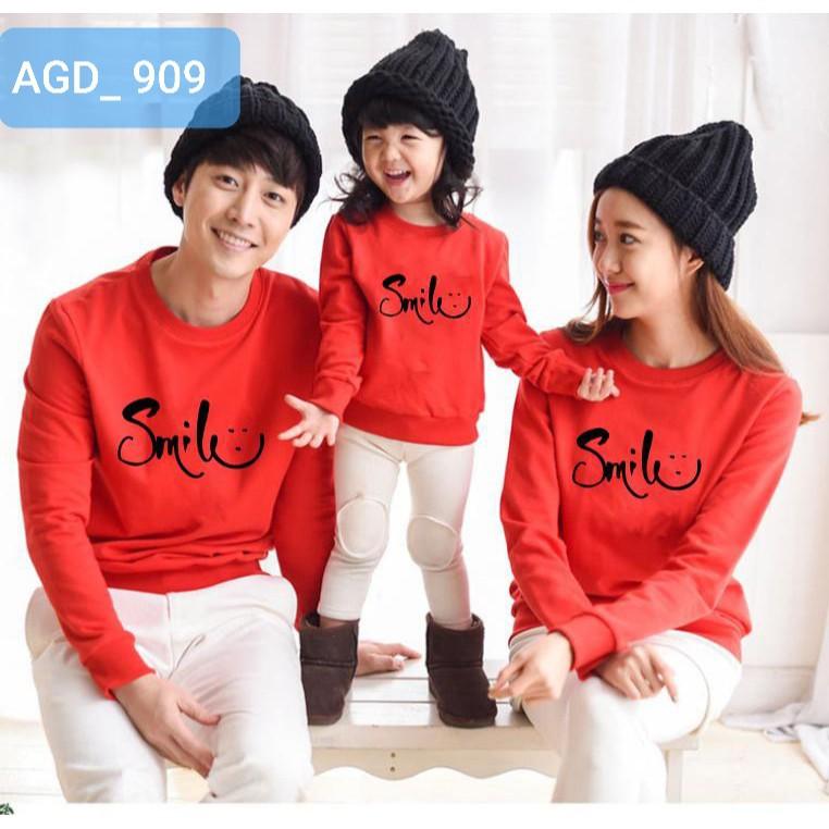 Áo đồng phục thu đông mẫu in smile - MÃ AGD909