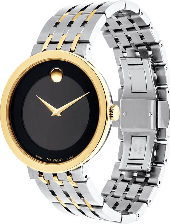 Đồng Hồ Nam Dây Kim Loại Movado 0607058 (39mm) - Mặt Đen