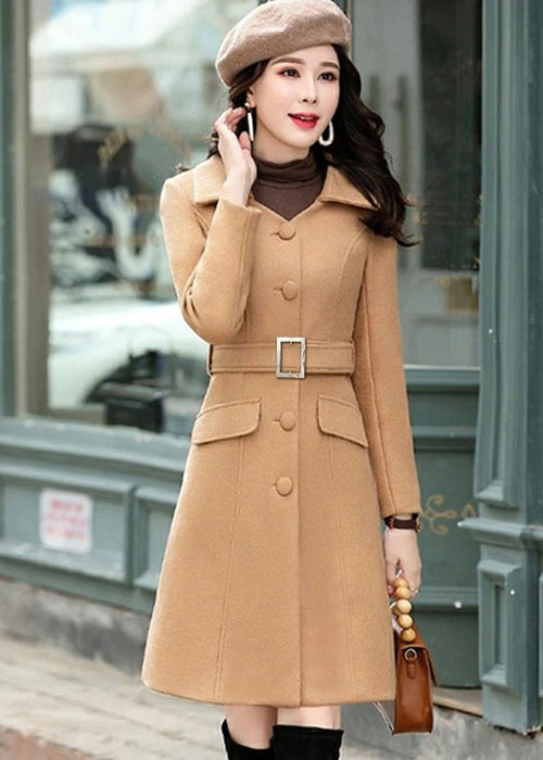 ÁO KHOÁC DẠ CAO CẤP - AK90820DL - Nâu - XL