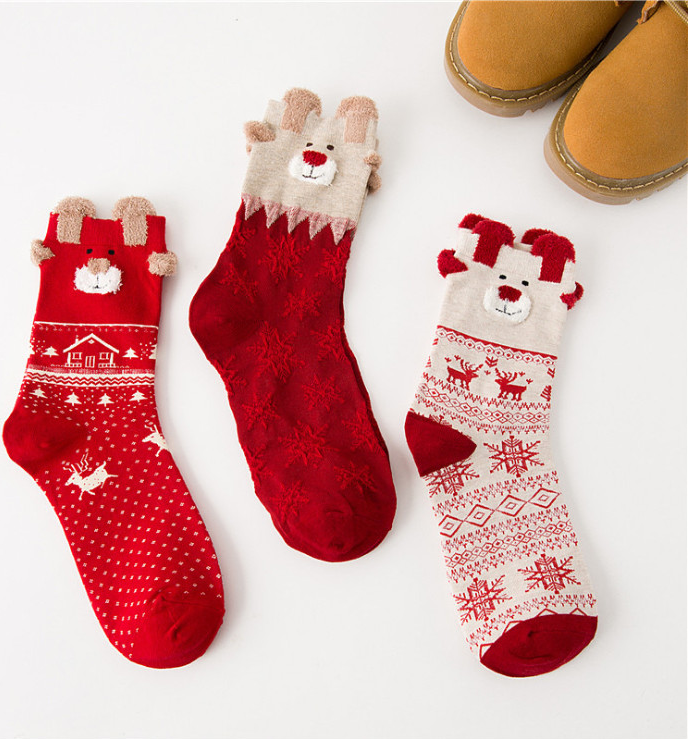 Bộ 4 đôi tất Noel quà tặng mùa Giáng Sinh - Hàng Cao Cấp