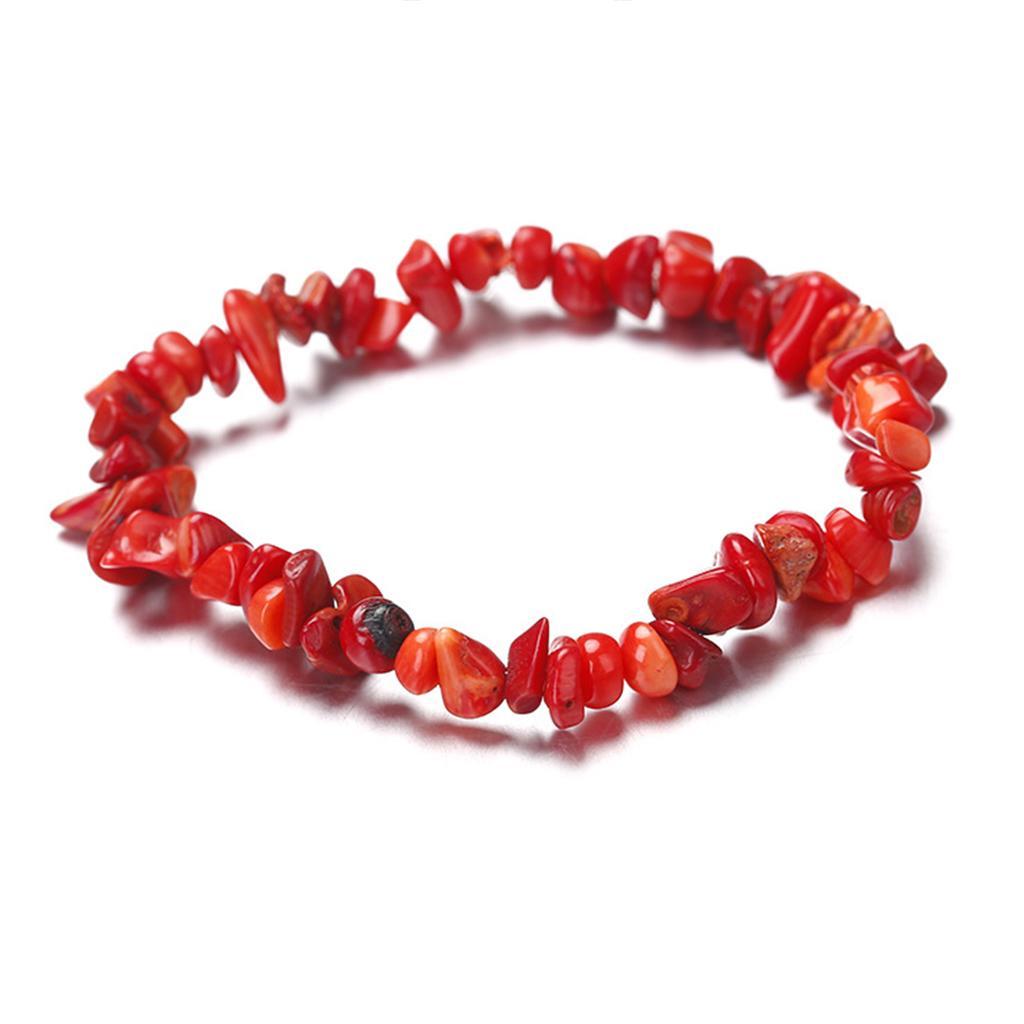 Red Gemstone Loose Spacer Beads with Hole   Necklace Bracelet