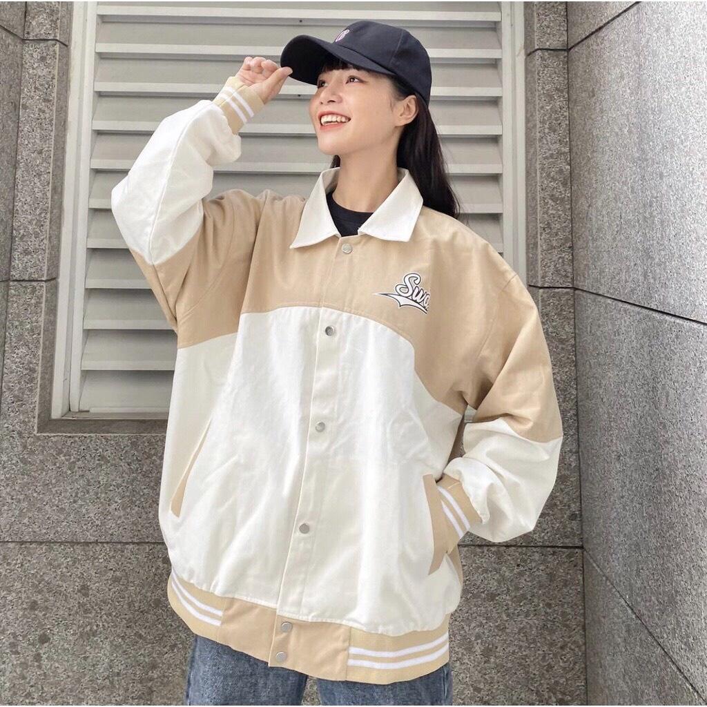 Áo Khoác Bomber Kaki SWD Form Rộng Nữ Ulzzang