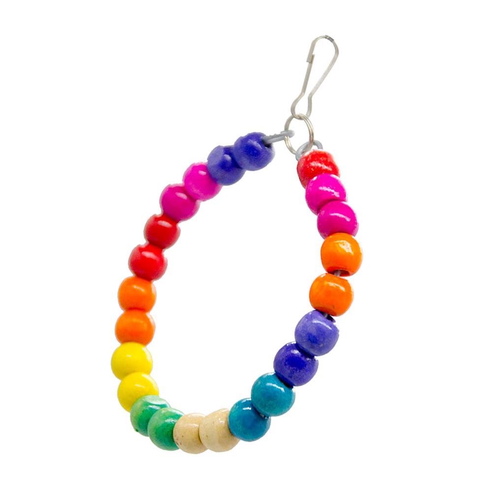 Bird Toys Medium Roung Wooden Beads Swing Bird Toy Parrot Cage Toys