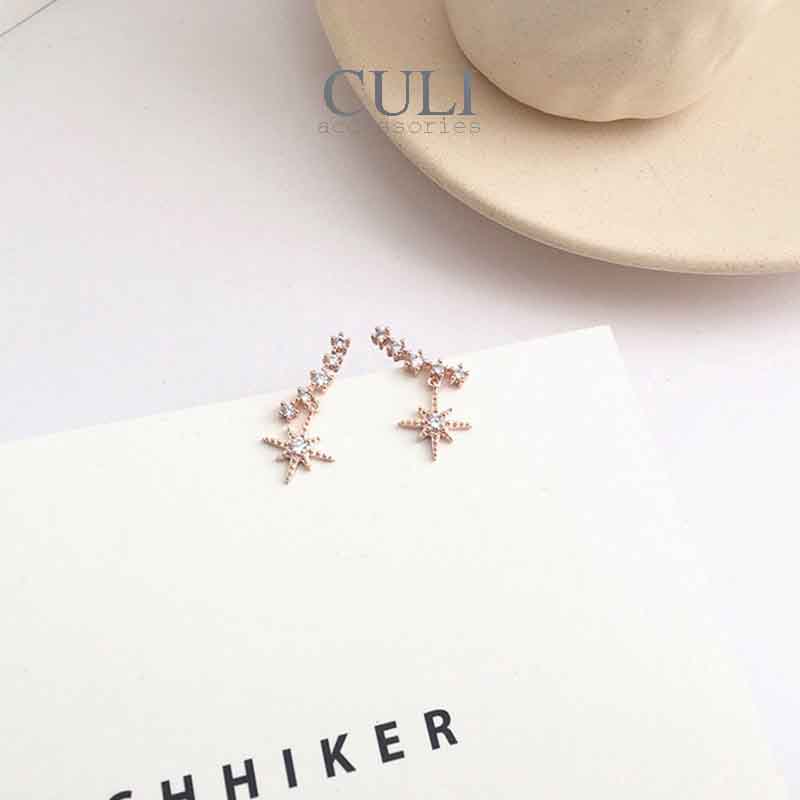 Khuyên tai hình sao rơi Falling Star cá tính HT633 - Culi accessories