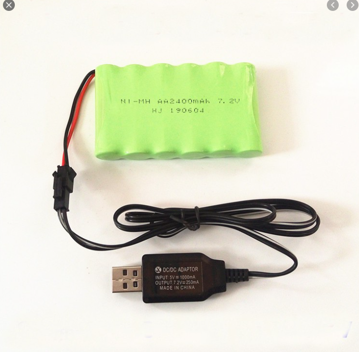 Pin kèm sạc usb 7.2v 2400mah Pin sạc xe điều khiển từ xa