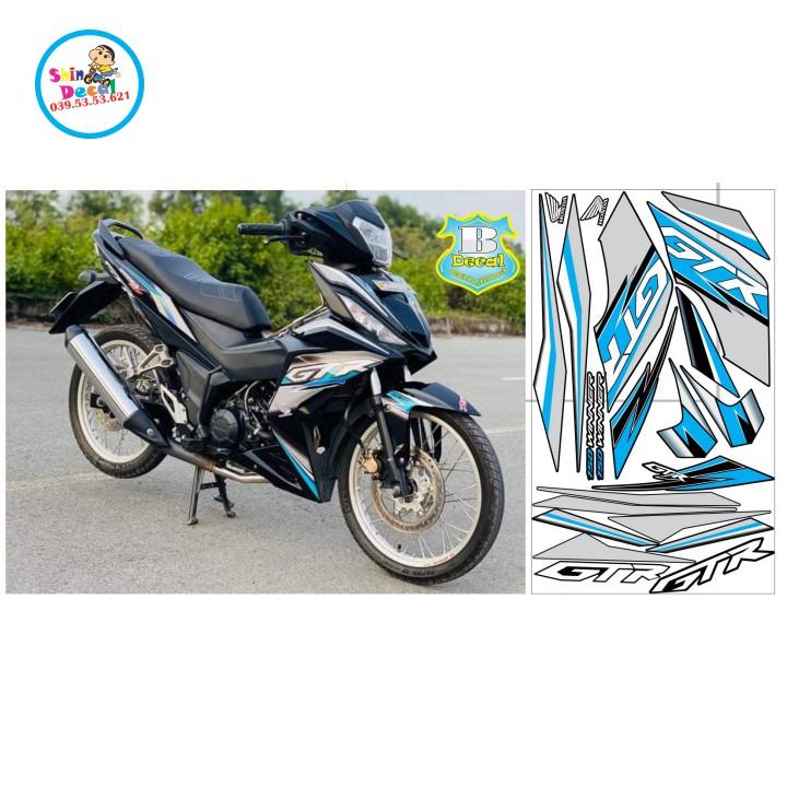 Tem xe winner v1 gtr xanh đen