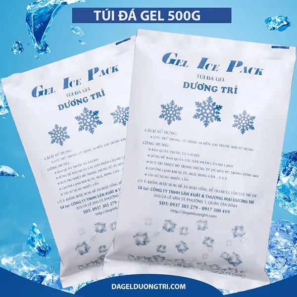 Combo 5 Túi Đá Khô Đá Gel 500g Giữ Lạnh Bảo Quản Thực Phẩm