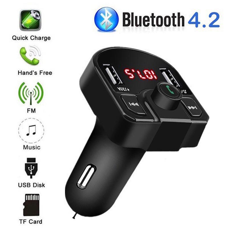 Thiết bị phát nhạc/FM gắn xe hơi bluetooth có 2 cổng USB đa năng tiện dụng