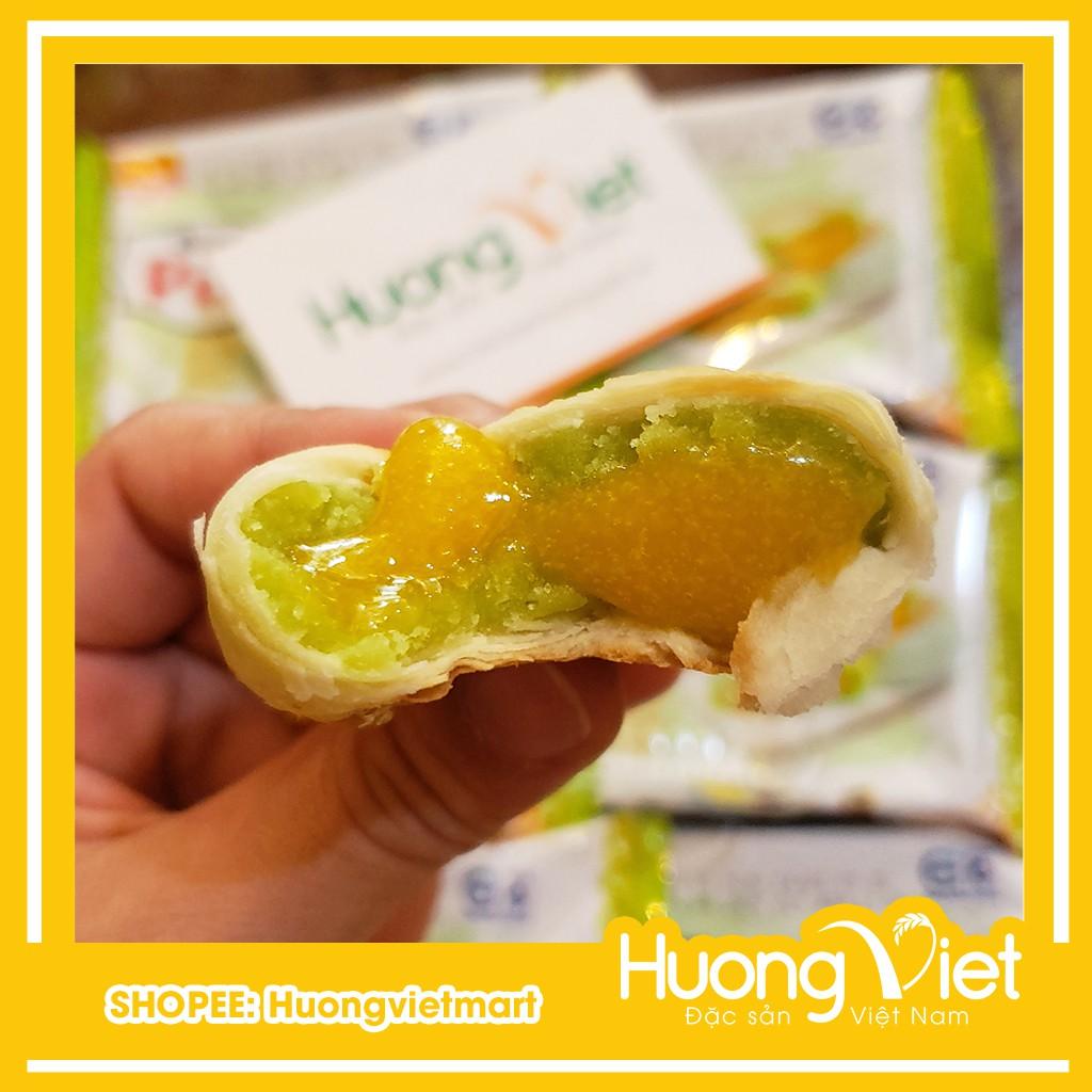 Bánh pía kim sa Tân Huê Viên đậu xanh lá dứa tan chảy 500g, bánh pía không sầu riêng trứng chảy