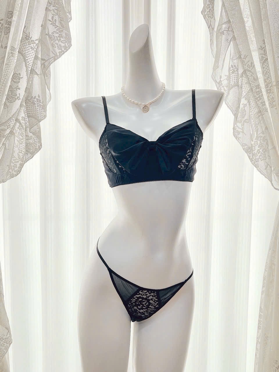 Set 3 Món Váy Ngủ Ren Hoa Xuyên Thấu Xinh Xắn Gợi Cảm