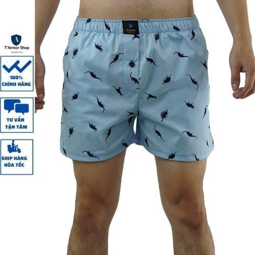 Quần Short Nam T'ARMOR CÓ 2 TÚI, Quần Đùi Nam Được May Với Chất Liệu Vải KATE Tạo Sự Thoải Mái Khi Mặc Ngủ , Mặc Nhà