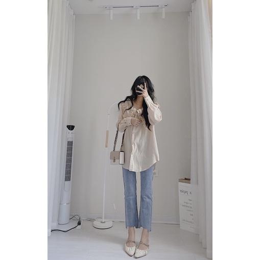 Áo tơ mềm cổ bèo siêu xinh by Samhyewear