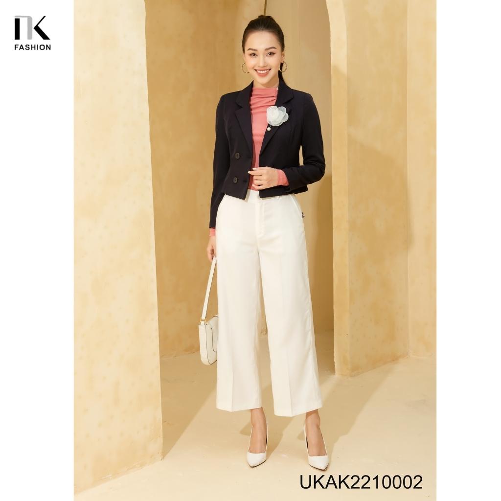 Áo Vest Một Lớp 4 Cúc Dáng Ngắn NK FASHION Kiểu Dáng Sang Trọng Chất Vải Nhập Hàn Cao Cấp UKAK2210002
