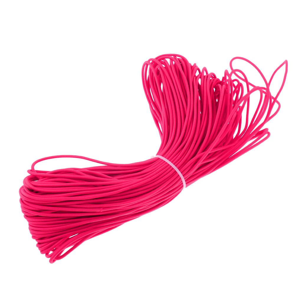 3mm x 0.5/1/2/5/10/20/30/50/100m Elastic Bungee Rope Shock Cord Tie Down Kayak Canoe Boat Trailer Purple/Rose