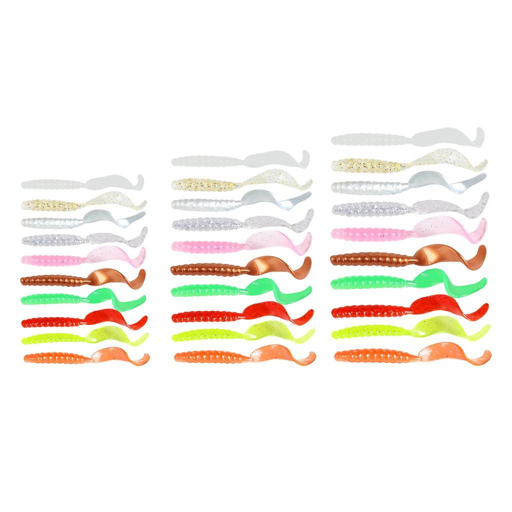 Fishing Bait Lures Realistic Swimbait Artificial Grub Worm Soft Gear Tackles