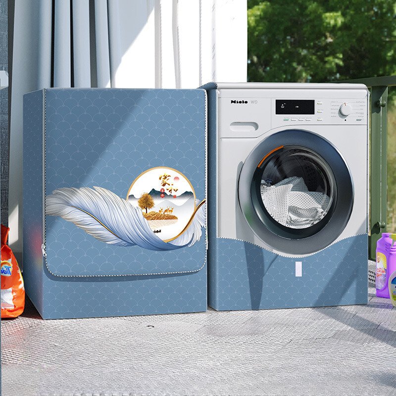 Bọc trùm máy giặt cửa ngang vải bạt cao cấp chống nước che mát máy ngăn bụi bẩn