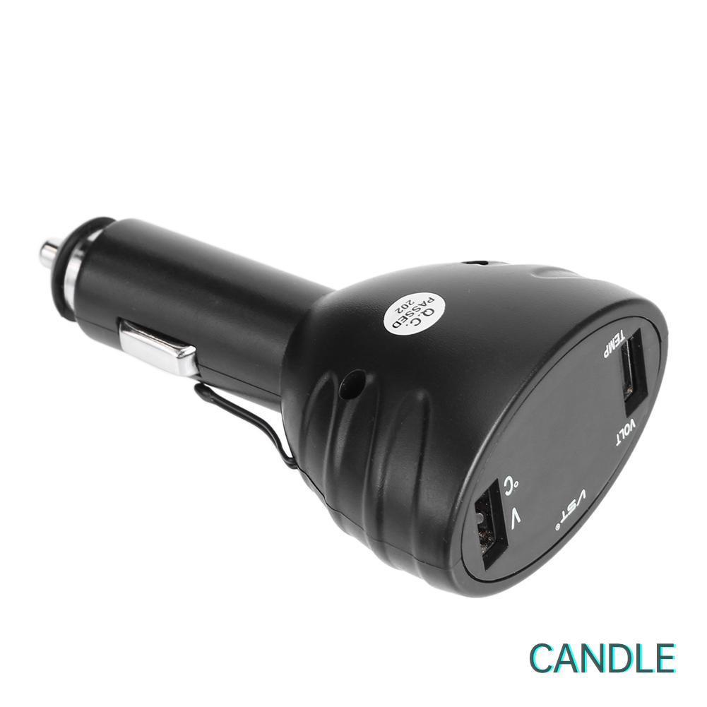 Bộ Sạc Usb Kép 12v 3 Trong 1 Cho Xe Hơi