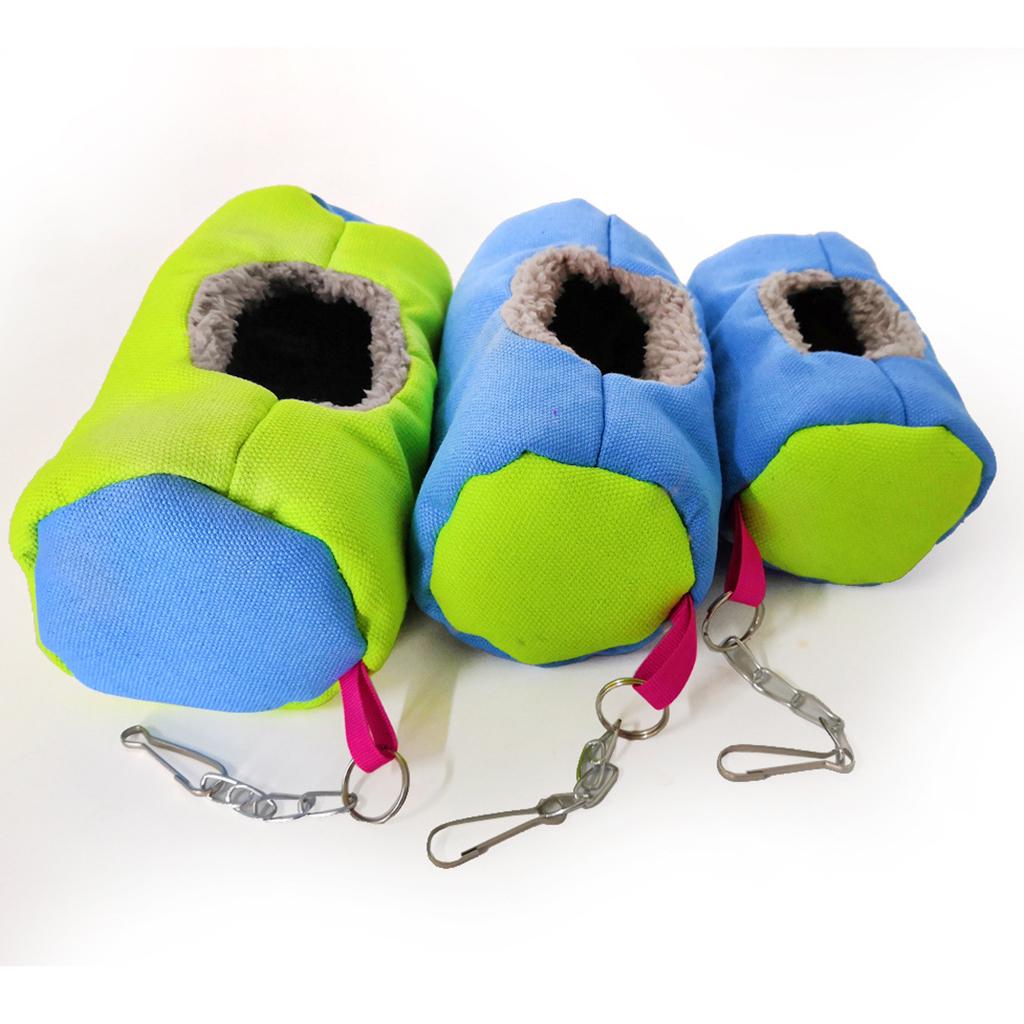 Small Animal Sleep Tube Hanging Cozy Bed Pet House Cage Hammock Cave Hut Winter