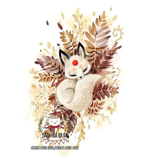 Tranh thêu chữ X trang trí thủ công hình cáo xinh xắn-Bộ Dụng Cụ Thêu Tự Làm Cho Người Mới Bắt Đầu- DIY- BÁCH HÓA NA NA
