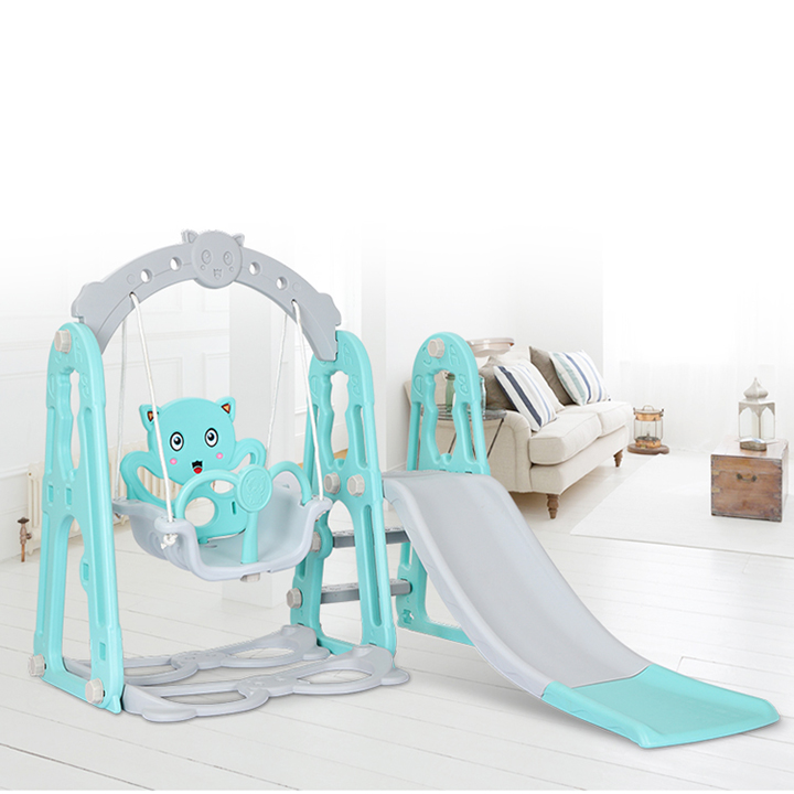 Cầu trượt xích đu BABYWIN441 Đồ chơi vận động cho bé bao gồm cầu trượt xích đu kèm bộ bóng rổ