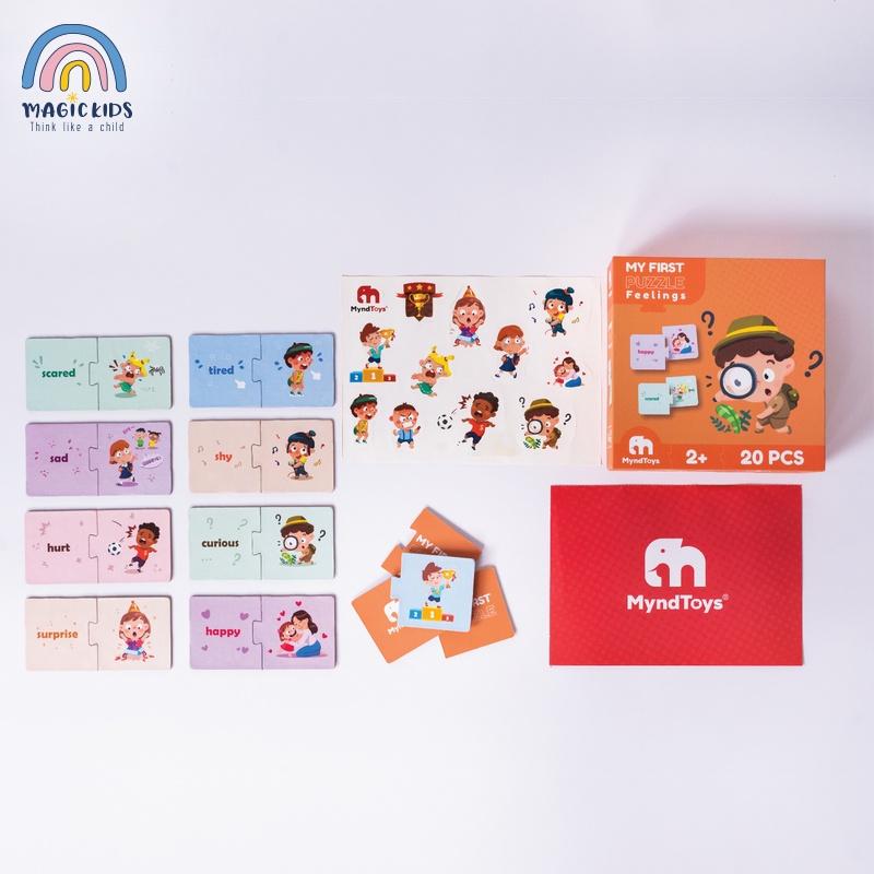 Xếp hình thông minh 20 miếng MyndToys My First Puzzle chủ đề cảm xúc Magickids giúp bé 2 3 4 5 tuổi học tiếng Anh