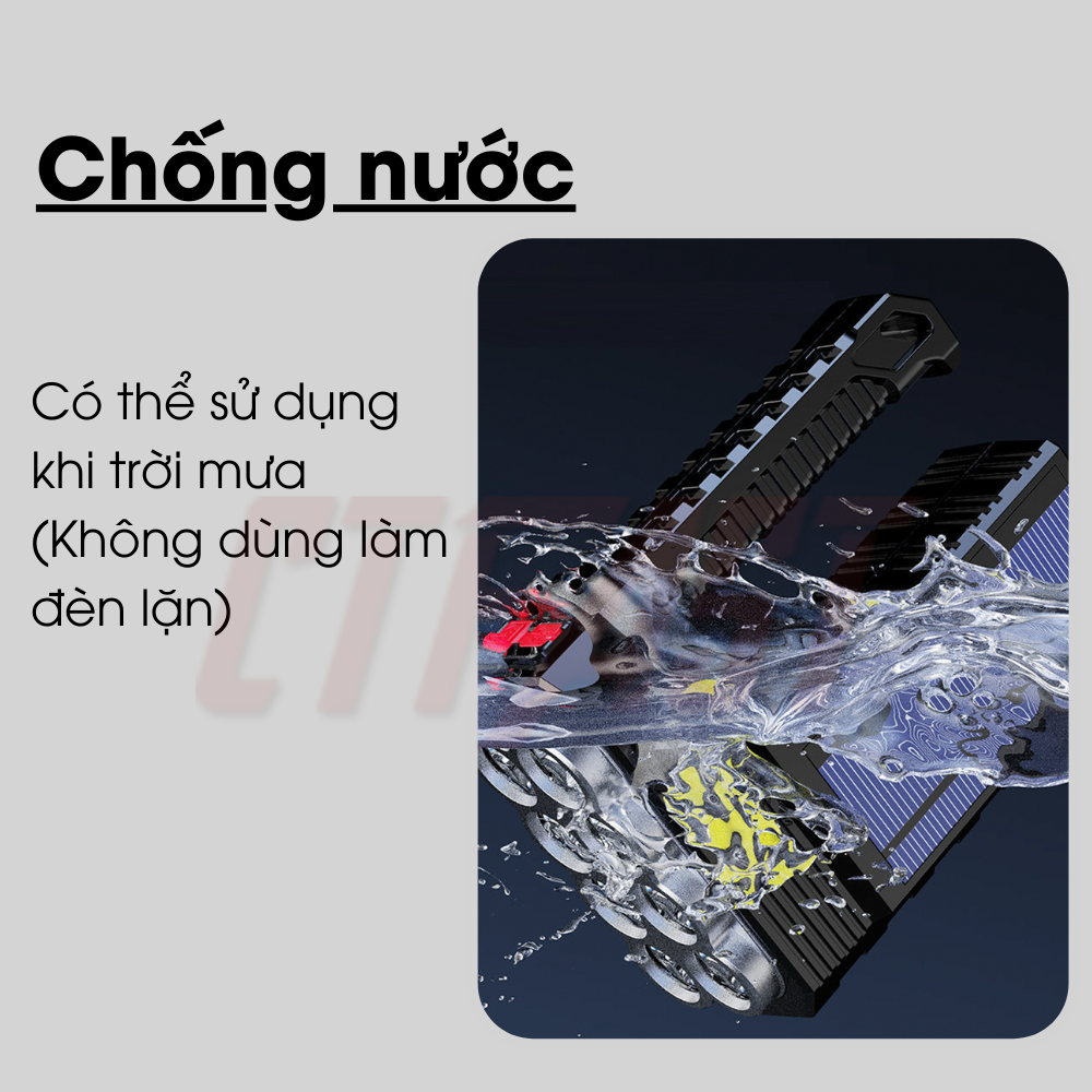 Đèn pin cầm tay siêu sáng 4 chế độ CTFAST W5117 : Tích hợp 8 COB LED chiếu xa lên tới 50 mét, chống thấm nước, dung lượng pin lớn có thể sạc usb kết hợp năng lượng mặt trời an tâm khi đi đêm, du lịch, cắm trại, cứu hộ