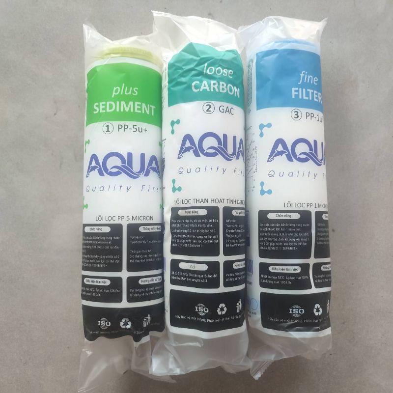 Bộ 3 lõi lọc 123 Aqua dùng được cho tất cả máy lọc nước