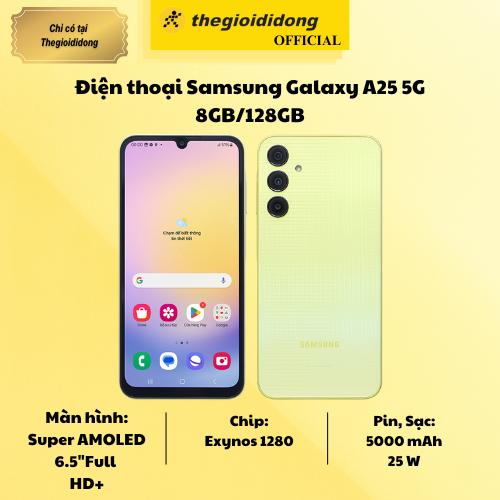 Điện thoại Samsung Galaxy A25 5G 8GB/128GB - Hàng Chính Hãng