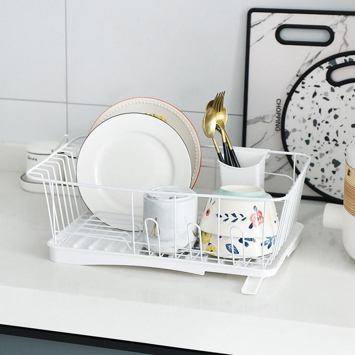 Kệ úp chén, dĩa, đũa, ly ráo nước WhiteKitchen & Drain - Home and Garden