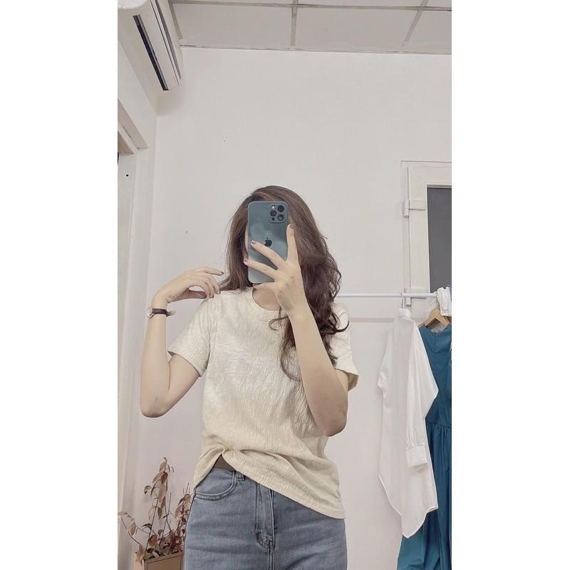 Áo phông nhăn hàng quảng châu phòng cách vintage