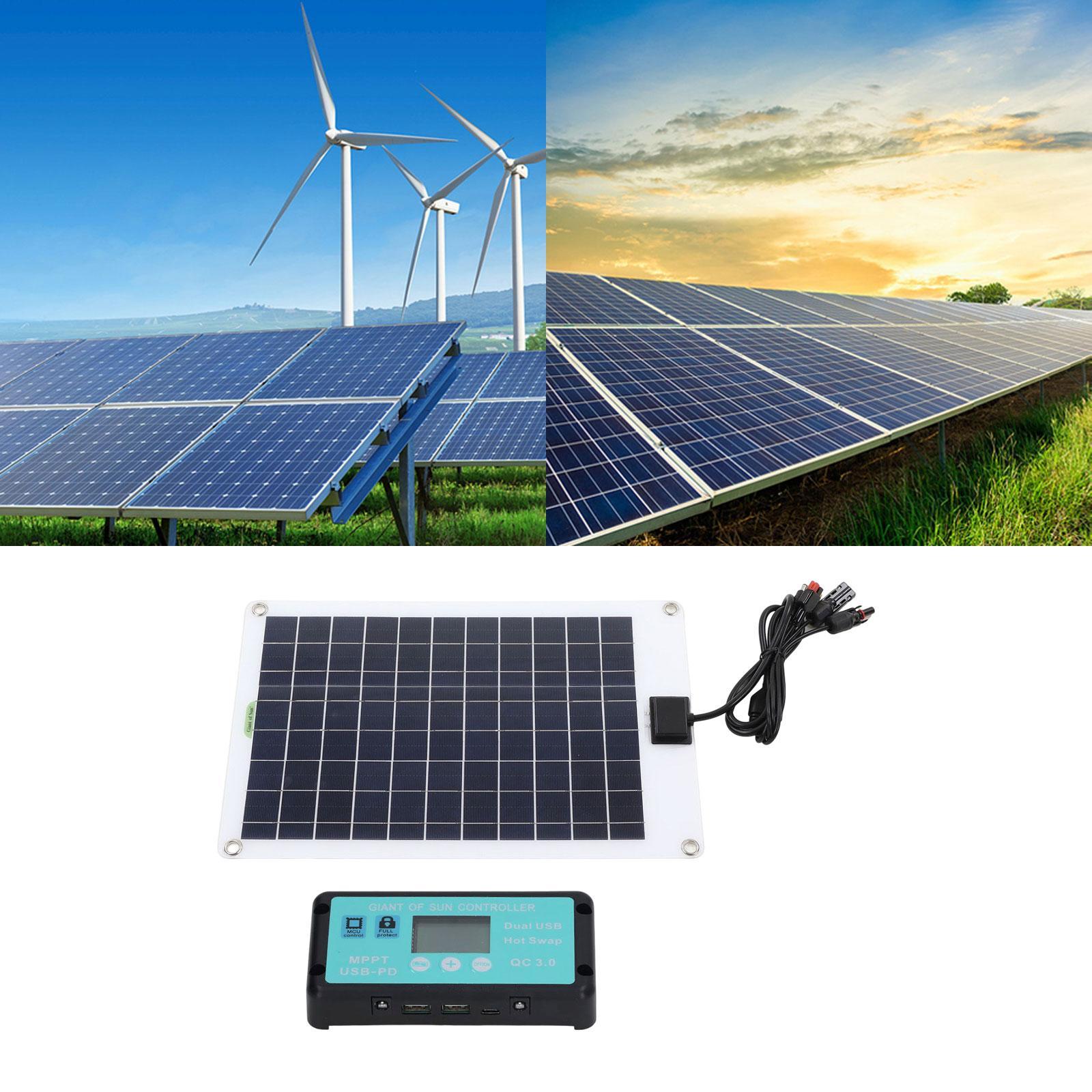 Solar Panel with Dual USB Mppt Controller Solar Charge Controller Waterproof