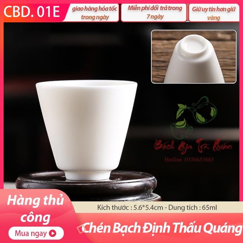Các Mẫu Chén Uống Trà Sứ Bạch Định - Thấu Quang - Hàng Thủ Công