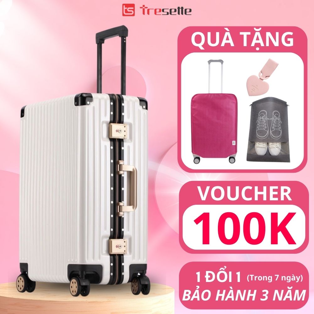 Bfq2St500Ktl Giảm 8 Cho Đơn Từ 500K Size 20 Inch Vali Khóa Sập Nhập Khẩu Hàn Quốc Tresette 6136 - Trắng