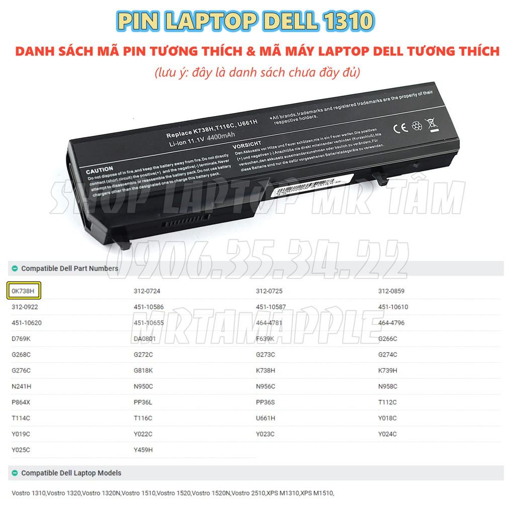 Pin Laptop DELL 1310 - 6 CELL - Vostro 1310 1320 1510 1511 Vostro 1520 1521 2510 PP36L PP36S