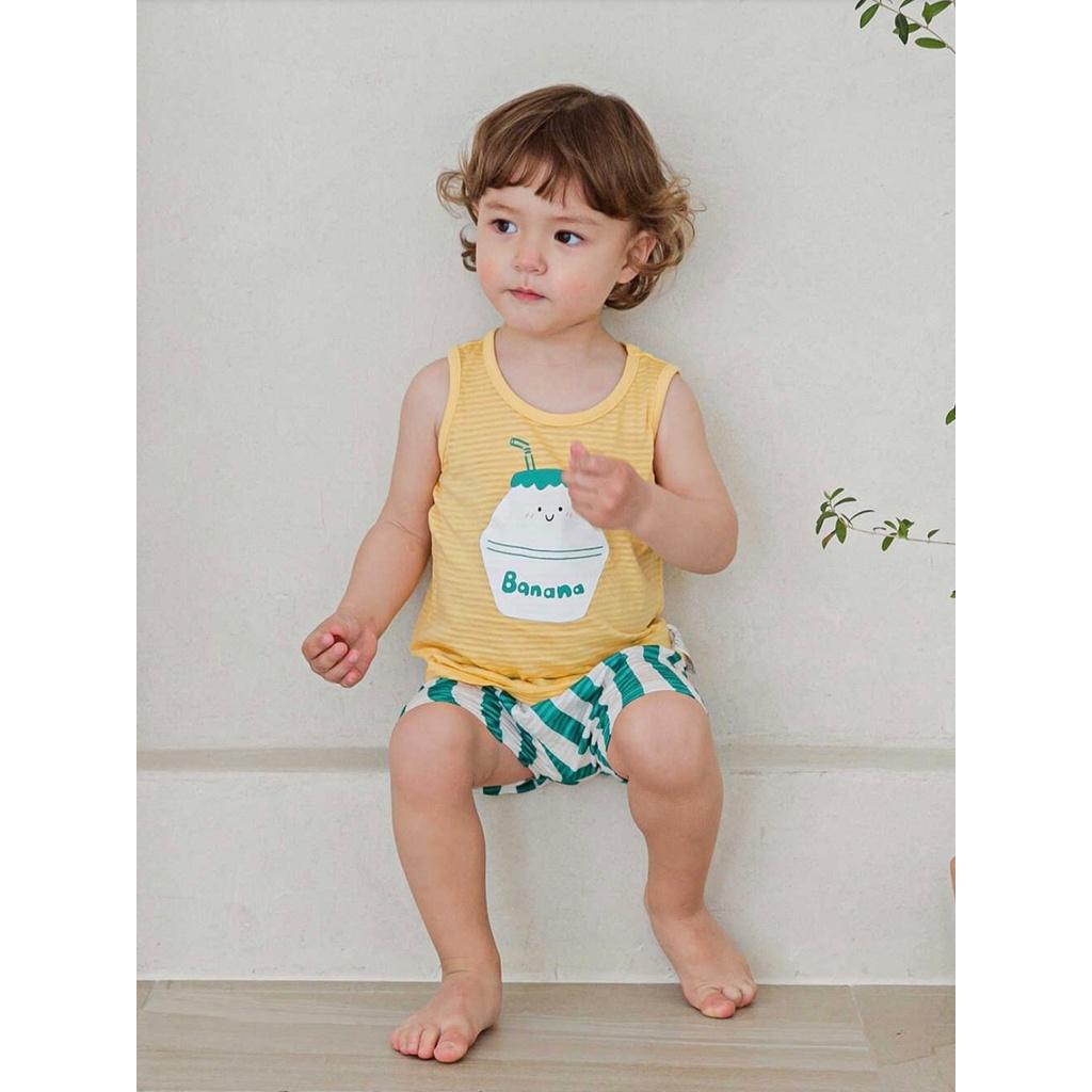BỘ BA LỖ CAO CẤP BÉ TRAI NỘI ĐỊA HÀN, CHẤT COTTON GIẤY ORGANIC, MẪU YAKULK