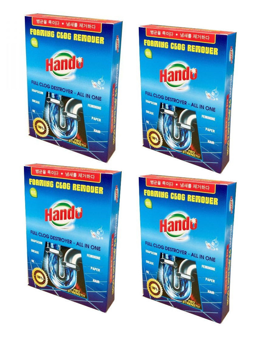 Combo 4 hộp bột thông cống xuất khẩu Hando 100Gr