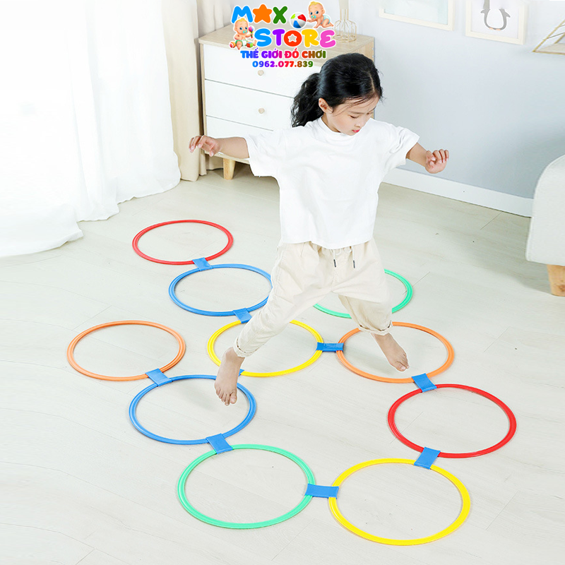 Bộ Đồ Chơi 10 Vòng Nhảy Tròn 38cm Vui Nhộn Cho Bé