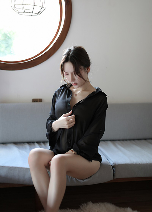 Áo sơ mi nữ kèm vải voan mỏng tay dài CDAN72