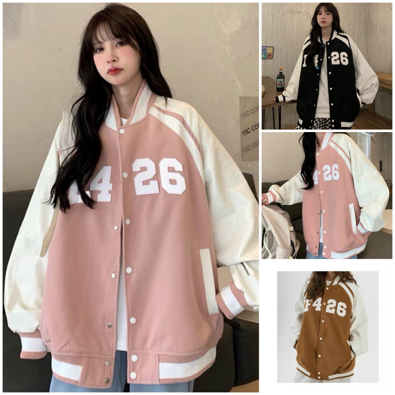 Video Áo Khoác Da Lộn 2 Lớp Lót Dù Cao Cấp Kiểu Bomber Unisex hàn Quốc  - Chữ F426 Đẹp Rẻ - Nam Nữ Couple