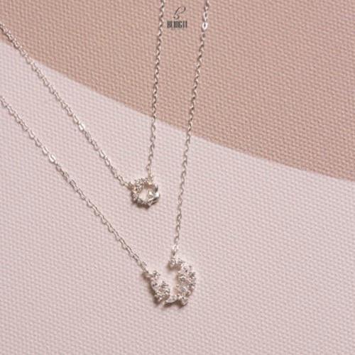 Vòng cổ bạc bling it hình trăng khuyết đính đá BIVC126