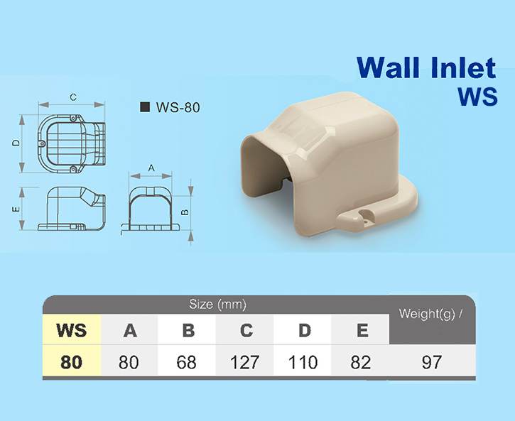 Trunking Nhựa Fineduct Chụp Áp Tường WS-80 - Hàng Nhập Khẩu