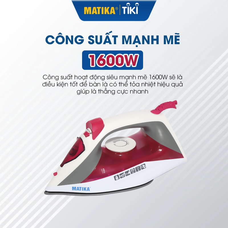 Bàn Là Hơi Nước MATIKA Cầm Tay MTK-2916 - Hàng chính hãng